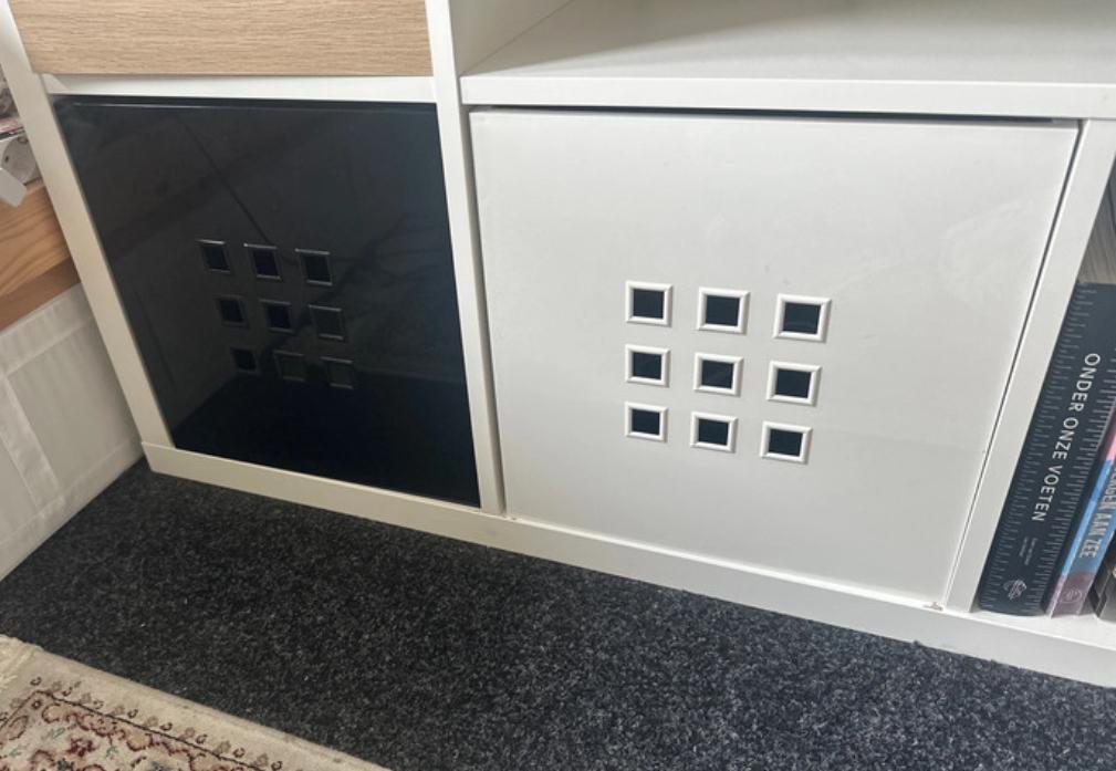 IKEA Kallax Lekman 2x opbergboxen (wit en zwart), Ophalen, Zo goed als nieuw