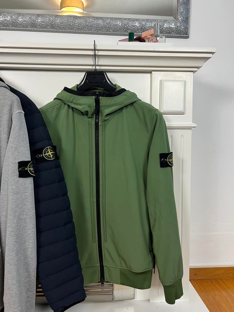 Stone Island | Light Soft Shell-R Edye Tech | Green | Size S, Ophalen of Verzenden, Zo goed als nieuw, Maat 46 (S) of kleiner