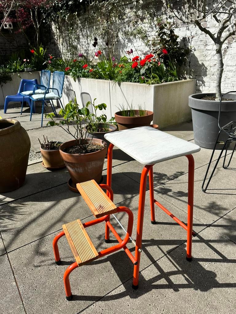 Huishoudtrapje Keukentrapje Vintage Brabantia, Ophalen of Verzenden, Zo goed als nieuw, X, Minder dan 2 meter