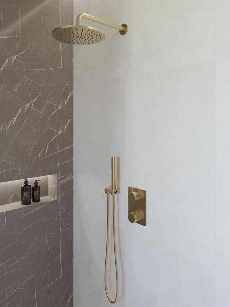 Douchesets: op- of inbouw, chroom, rvs, koper, messing, goud, Verzenden, Nieuw, Rvs, Kraan