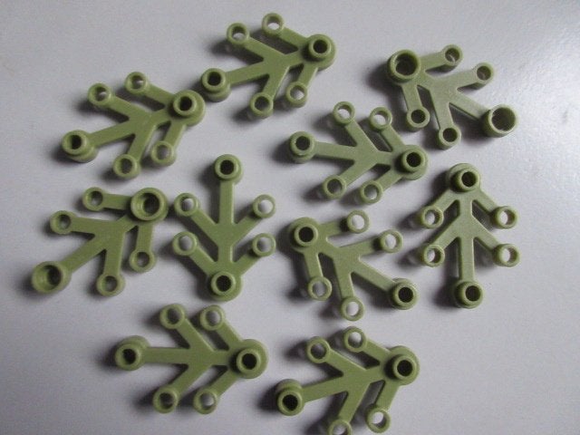 nr. 9291, 10 Plantbladeren, olijfkleurig., Ophalen of Verzenden, Zo goed als nieuw, Complete set, Lego