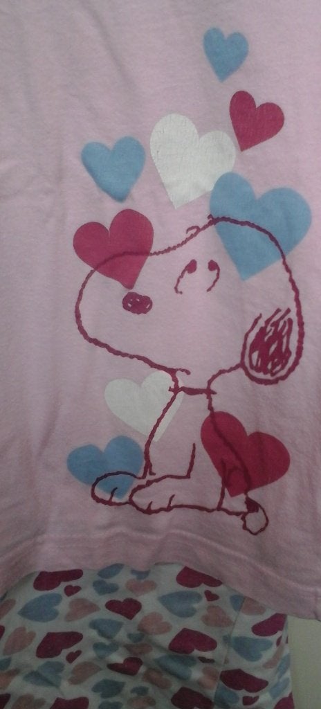 pakket 2 pyjama’s met Snoopy maat 104 - 110, Ophalen, Zo goed als nieuw, Maat 104