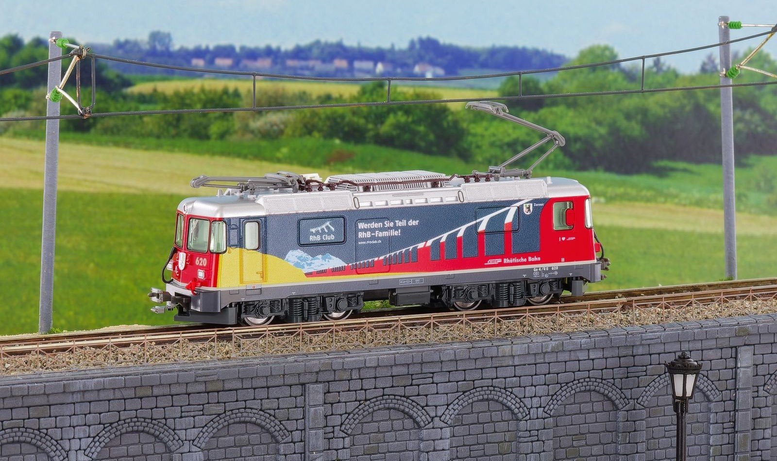 Kato 3102-4 Alpine Locomotief Rhätische Bahn Club N-schaal, Overige merken, Locomotief, Nieuw, Ophalen of Verzenden
