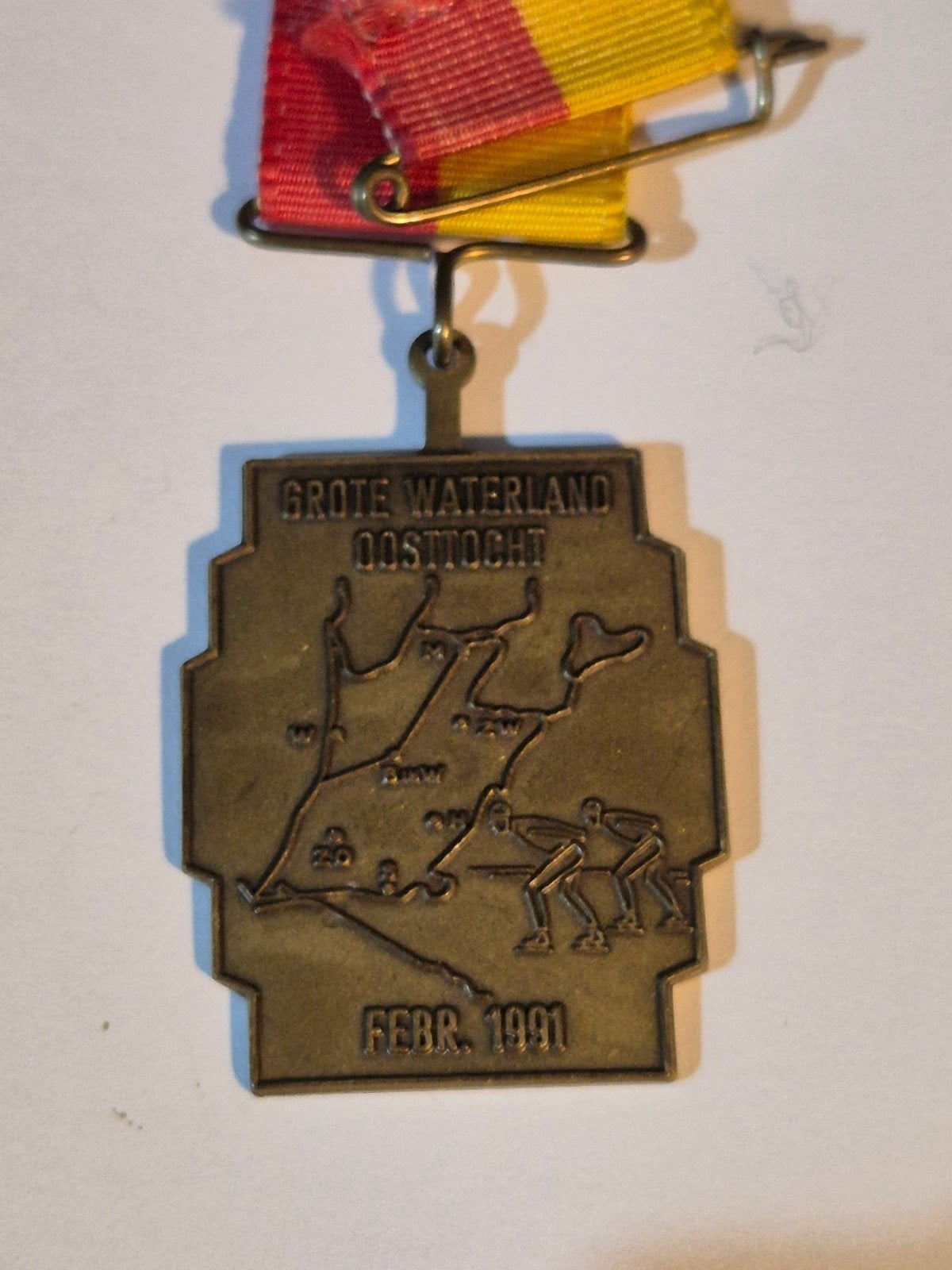 Medaille schaatsen Grote Waterland Oosttocht 1991, Postzegels en Munten, Ophalen of Verzenden, Overige materialen, Nederland