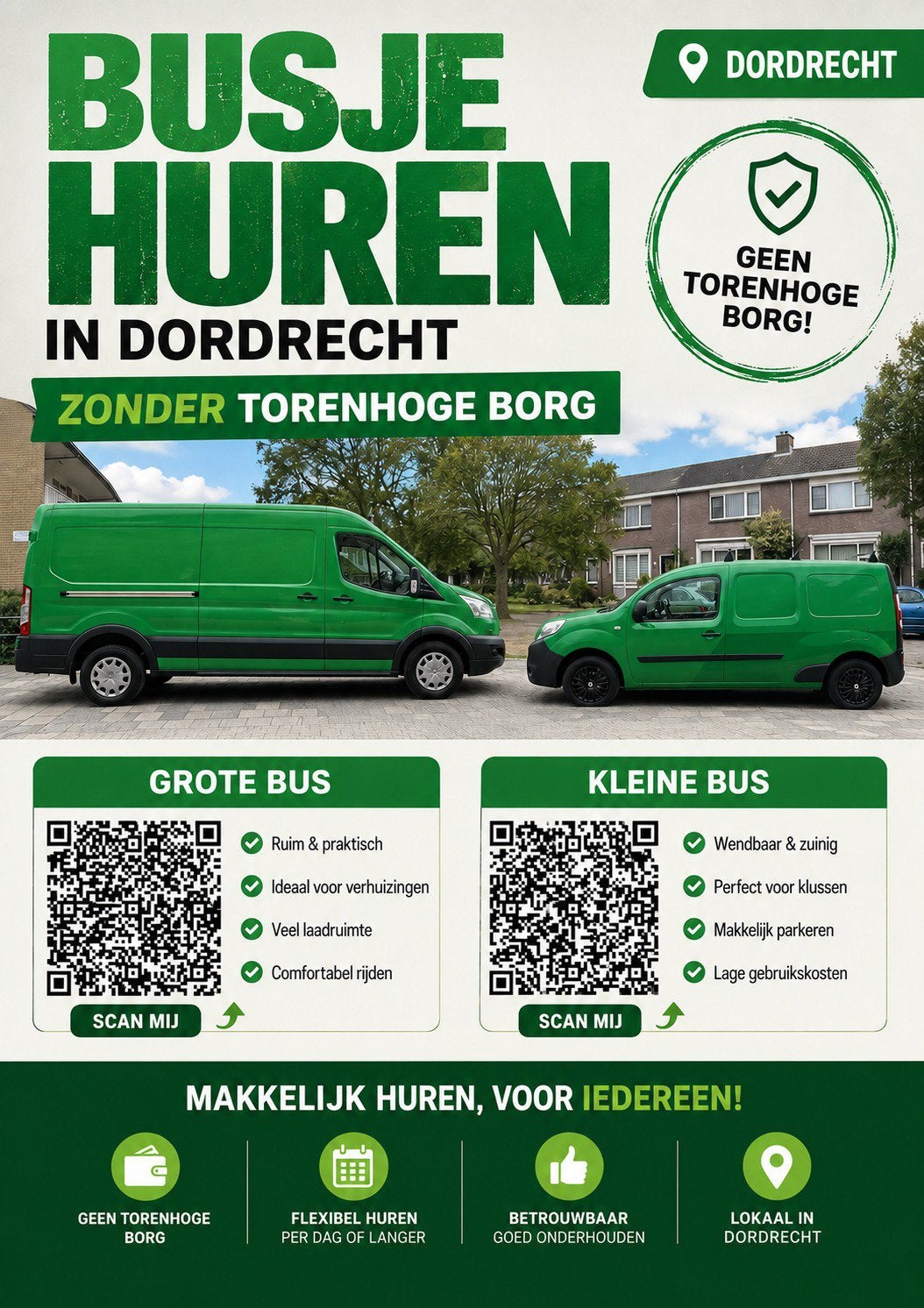 Grote bestelbus Huren / Verhuisbus / Bus  / trekhaak, Ophalen, Zo goed als nieuw