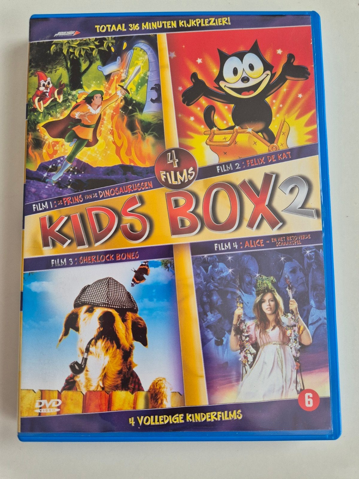 Kids Box 2 - 4 Volledige Kinderfilms DVD, Avontuur, Boxset, Ophalen of Verzenden, Zo goed als nieuw