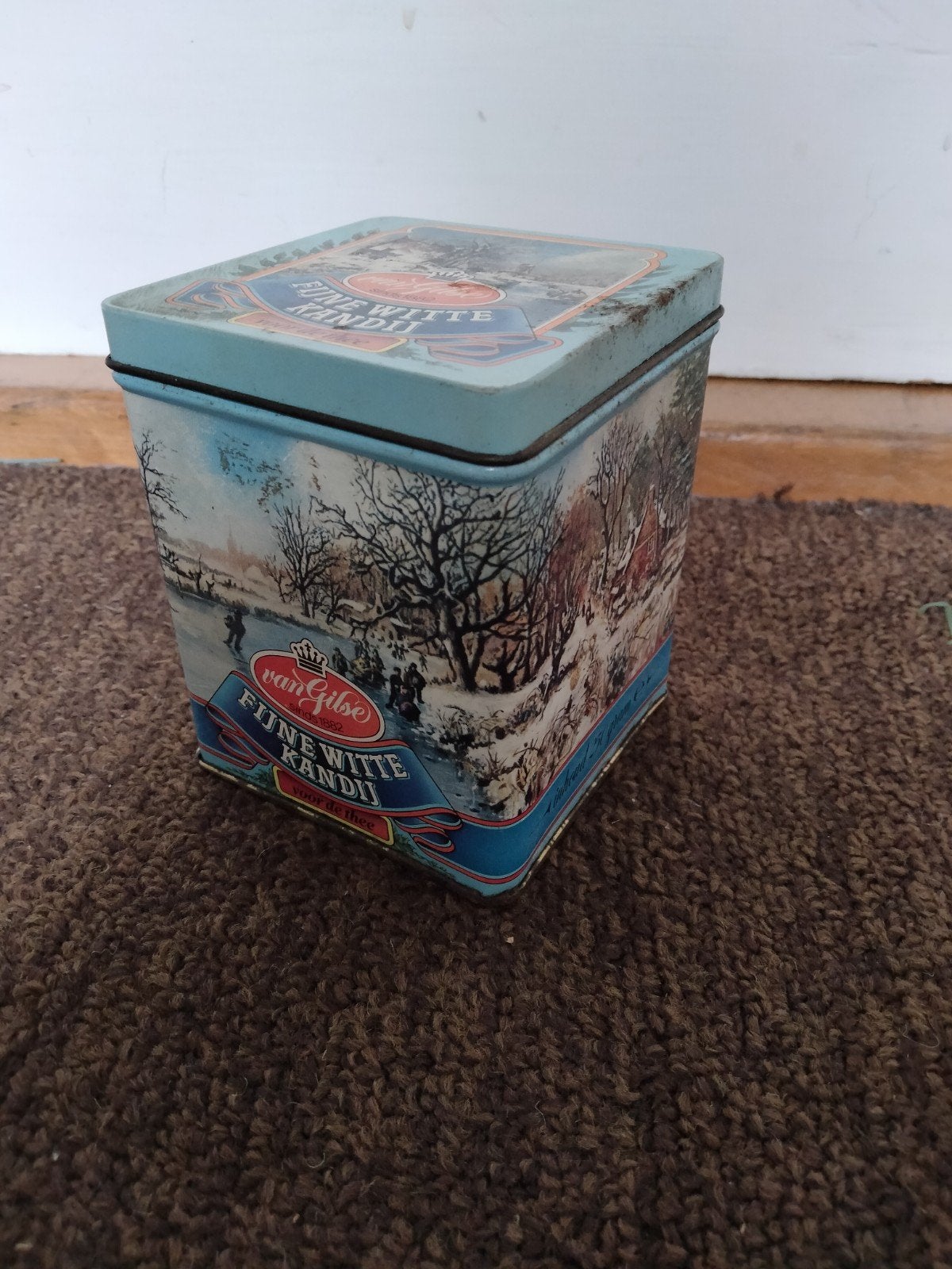 Vintage van Gilse Kandij blik - Fijne Witte Kandij, Verzamelen, Ophalen of Verzenden, Gebruikt, Suiker, Overige merken