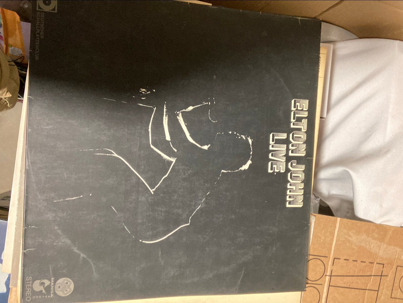 Elton John Live LP - Zeldzame Duitse persing, Ophalen, LP, Gebruikt, Pop
