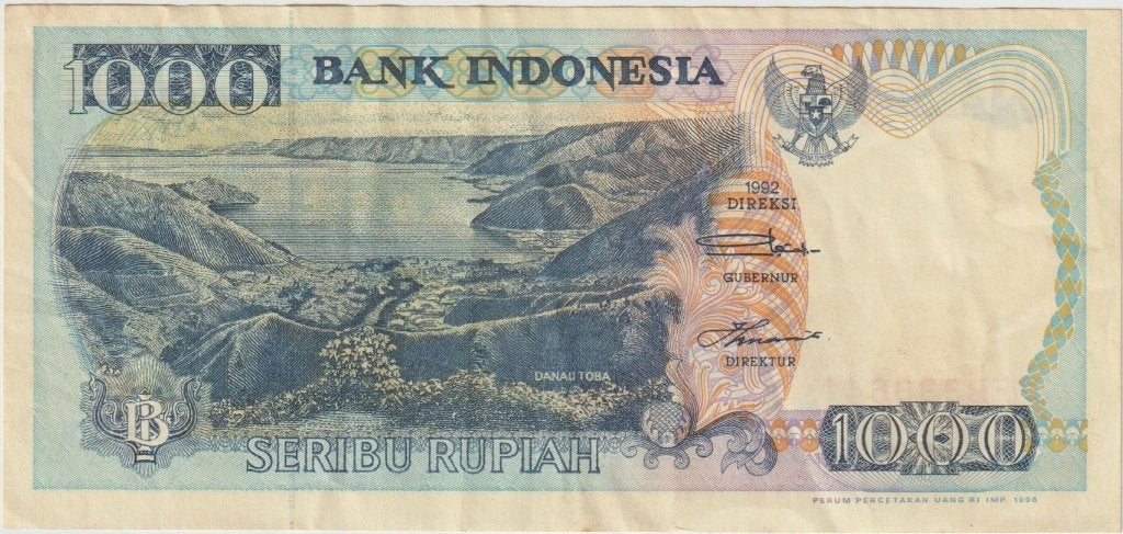 Indonesië bankbiljet 1000 Rupiah 1992, Postzegels en Munten, Bankbiljetten | Azië, Ophalen of Verzenden, Zuidoost-Azië, Los biljet