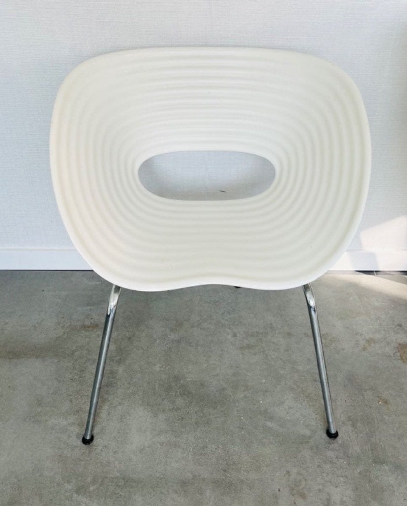 Vitra Tom Vac Stoel (4x), Ophalen, Gebruikt, Wit, Vier