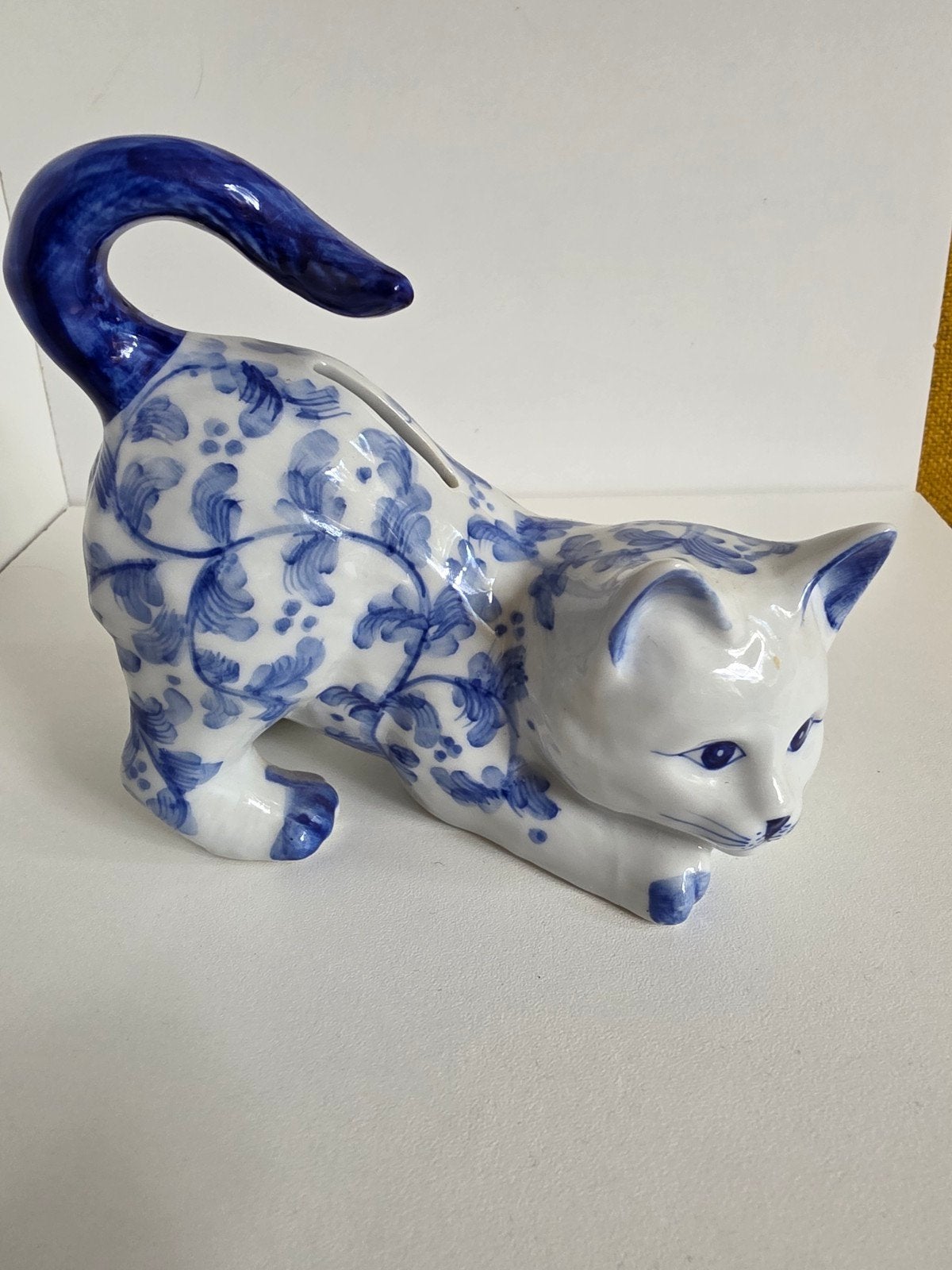 Delfts Blauw Kat Spaarpot - Handgemaakt in Thailand, Ophalen of Verzenden, Nieuw