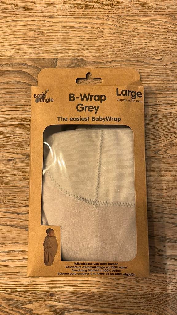 Bo Jungle B-Wrap inbakerdoek / wikkeldeken - Large - Grijs, Ophalen of Verzenden, Nieuw, Deken