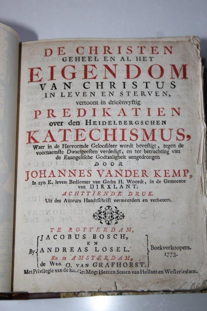 Johannes van der Kemp - Catechismusverklaring (1773), Boeken, Godsdienst en Theologie, Gelezen, Christendom | Protestants, Ophalen of Verzenden
