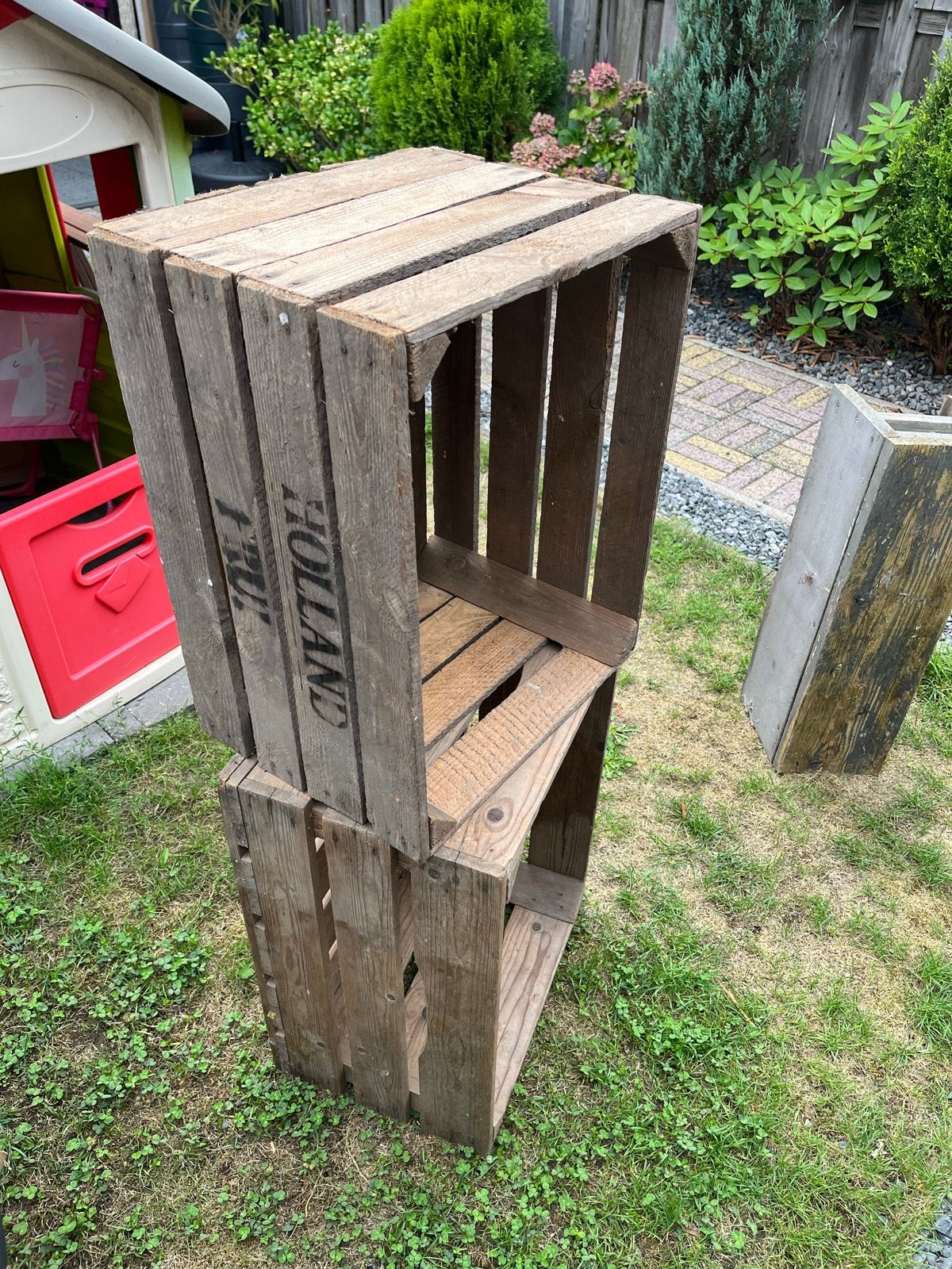 Vintage houten fruitkisten - Holland Fruit, Ophalen, 50 – 75, Minder dan 50 cm, Gebruikt