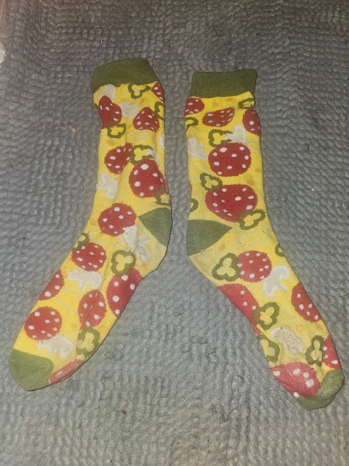 Leuke sokken met pizza print - Maat 40, Sokken en Kniesokken, Verzenden, Geel, Maat 39 t/m 42