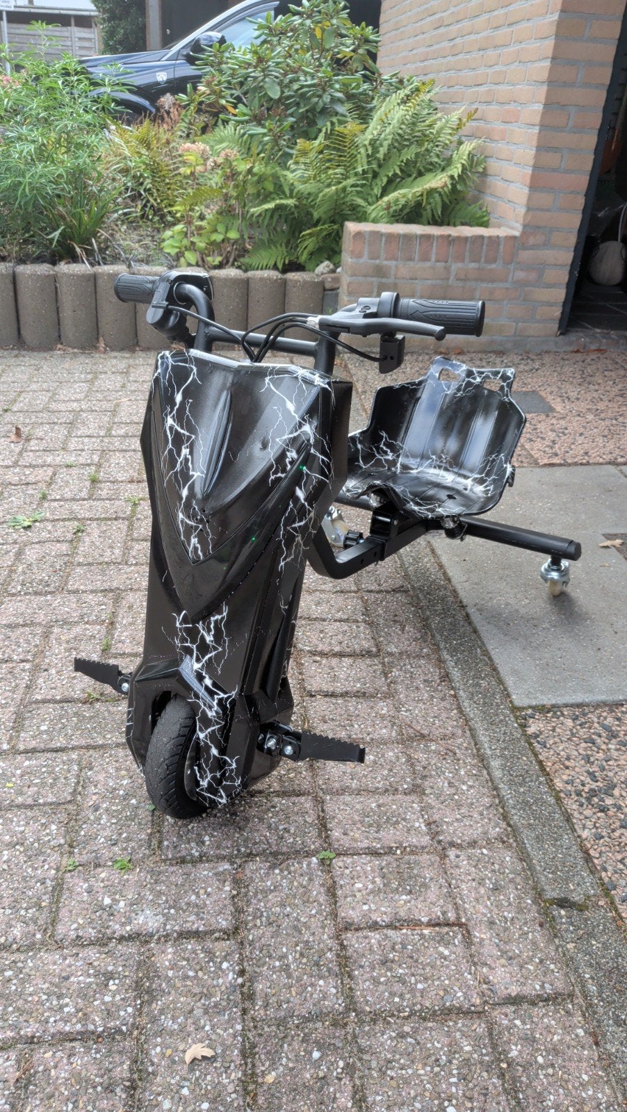 Elektrische Drift Trike - Zwart met Bliksemdesign, Ophalen, Gebruikt, Elektrische step (E-scooter), Onbekend