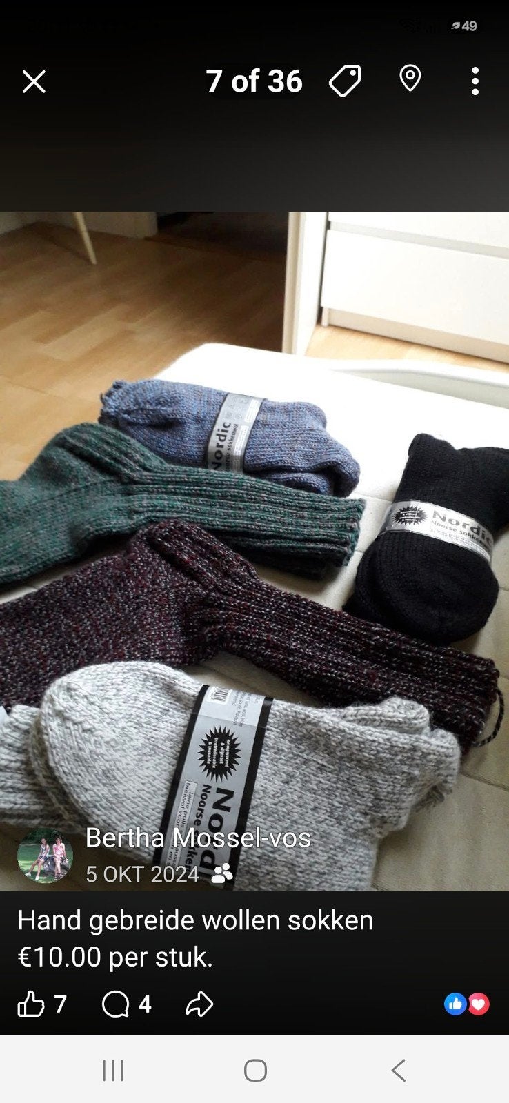 Handgebreide wollen sokken - Diverse kleuren, Kleding | Heren, Ophalen of Verzenden, Nieuw, Overige kleuren