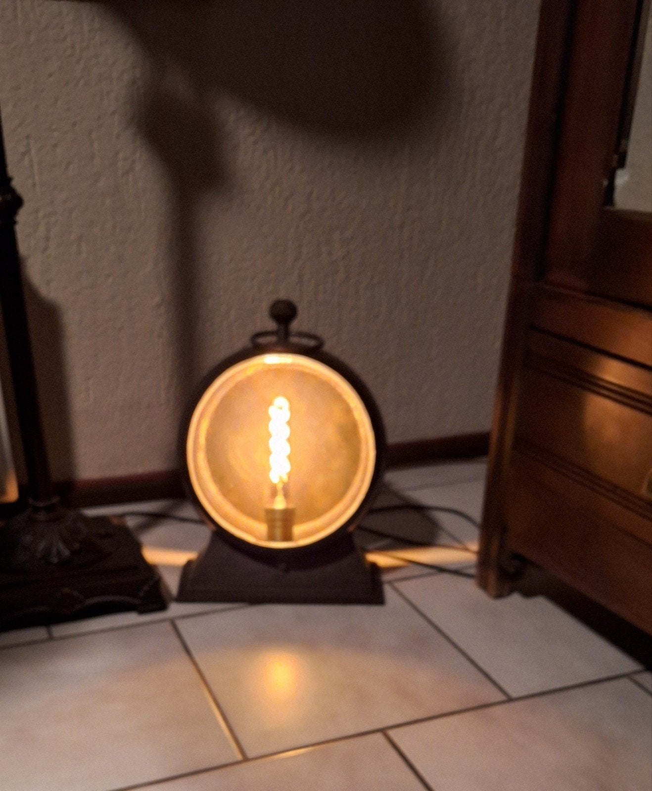 Industriële lamp, Ophalen