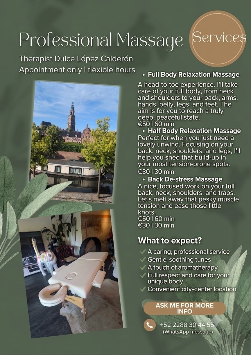 Professional Massage Services, Diensten en Vakmensen, Ontspanningsmassage