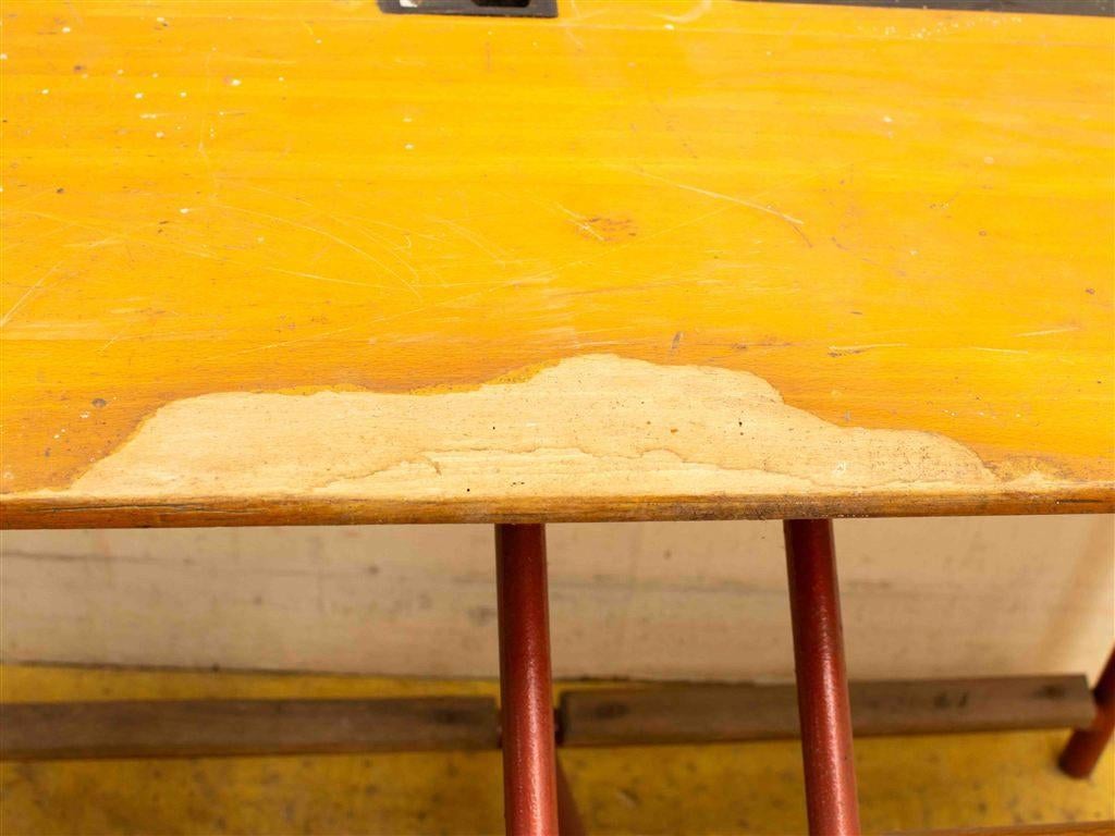 Vintage dubbele lessenaar /school bureau 38327, Ophalen of Verzenden, Gebruikt