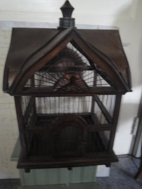 vogelkooi met messing dak, Ophalen of Verzenden