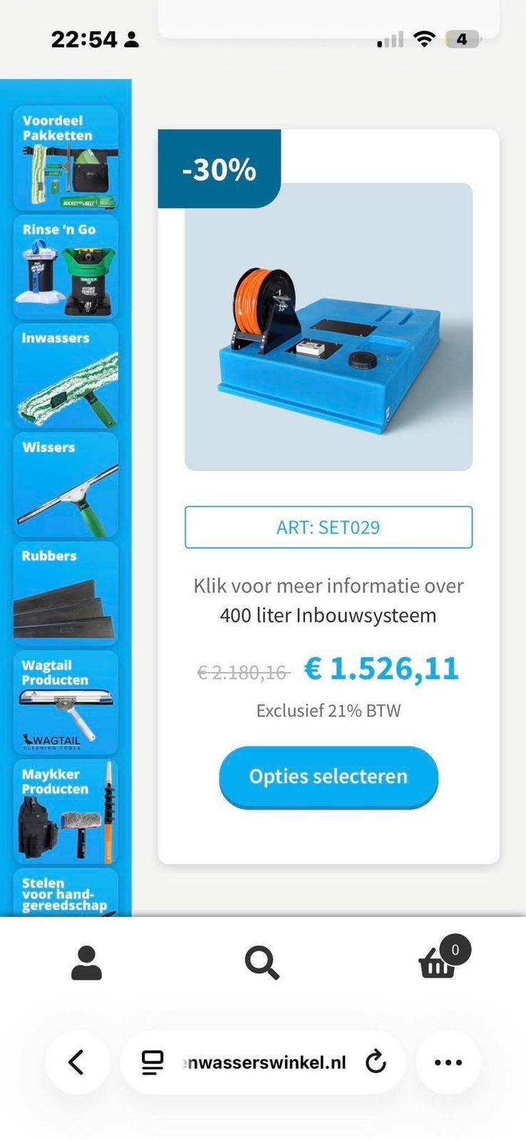 Telewash systeem 400 liter weinig gebruikt !, Doe-het-zelf en Verbouw, Reinigingsmachines, Ophalen, Zo goed als nieuw