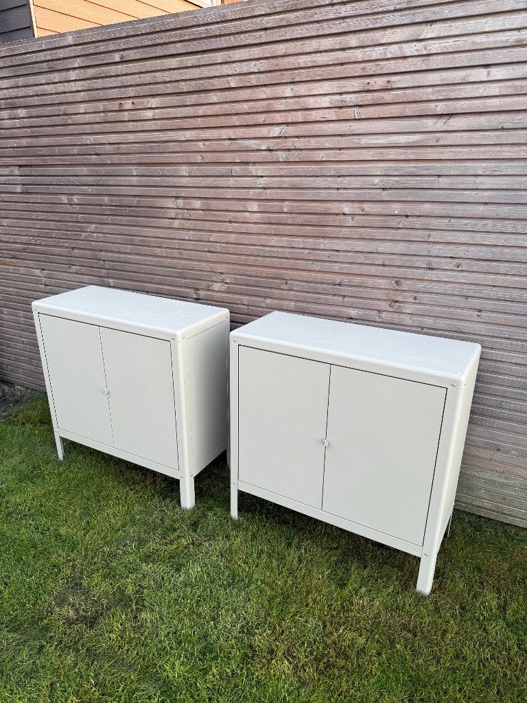 2x IKEA KOLBJÖRN kast binnen/buiten, beige, 80x81 cm, Ophalen, Zo goed als nieuw, Metaal, Overige typen