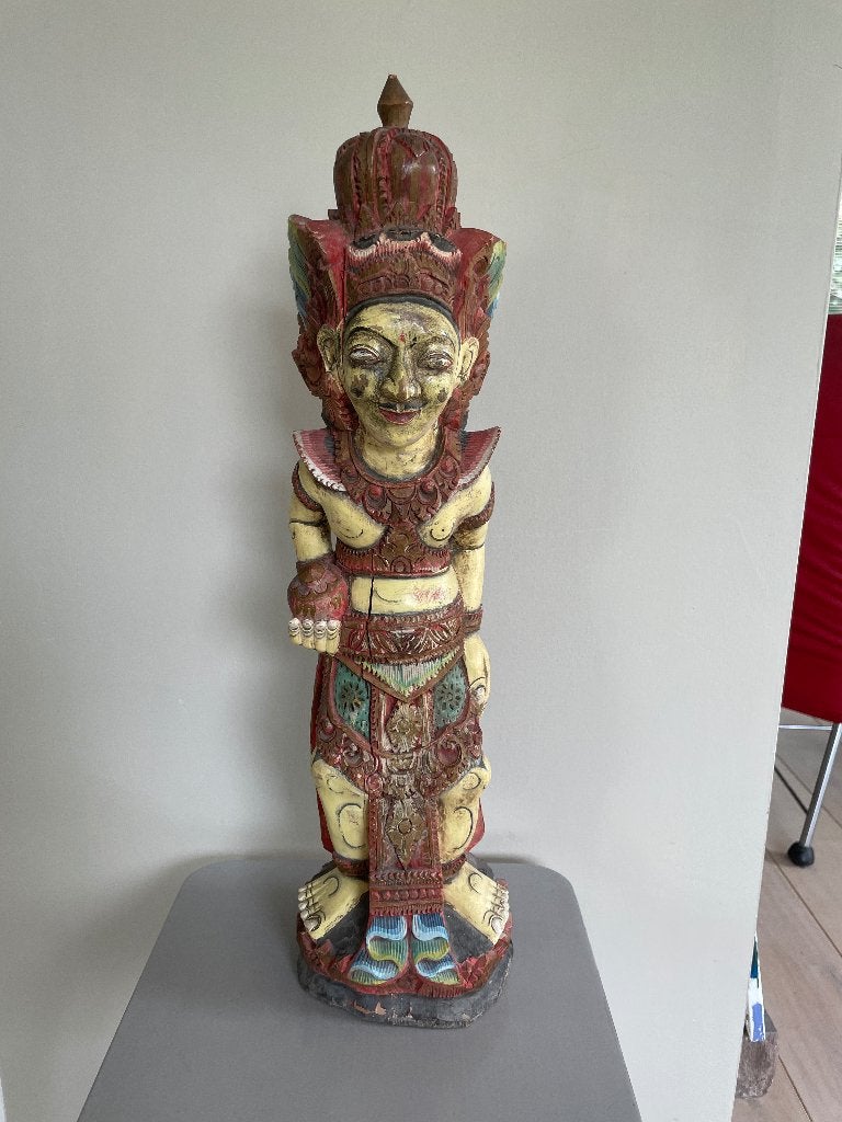 Houten beeld uit Bali, Ophalen, 50 - 100 cm, Beeld, Hout