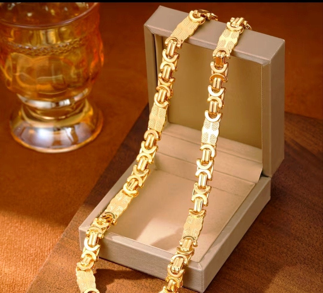 Gouden Koningsketting - 52cm, Sieraden, Tassen en Uiterlijk, Kettingen, Ophalen of Verzenden, Zo goed als nieuw, Goud, Overige materialen