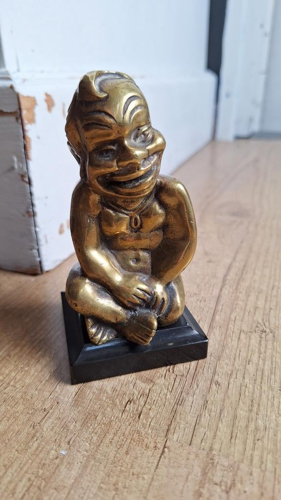 Antieke beeldje mat afb.  Billiken, Ophalen of Verzenden