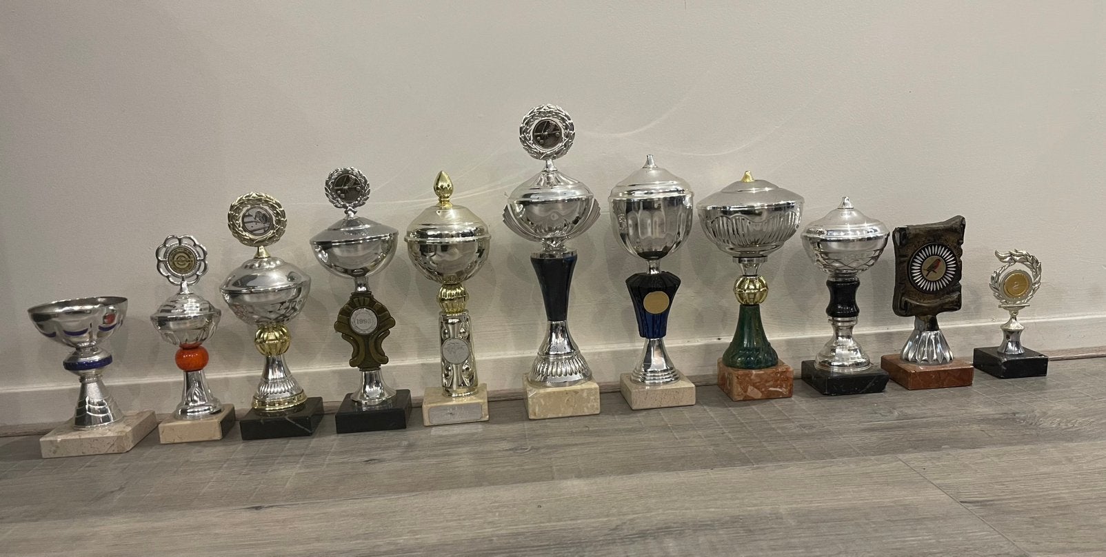 Wedstrijdbekers, prijs bekers, trofee, Ophalen of Verzenden, Zo goed als nieuw, Keu of Ballen