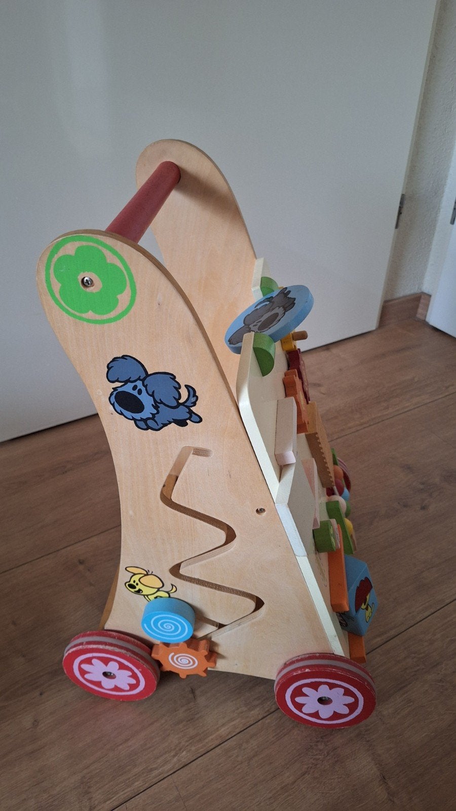 Woezel en Pip Houten Loopwagen met Activiteiten, Ophalen of Verzenden, Zo goed als nieuw, Overige typen, Met wieltjes