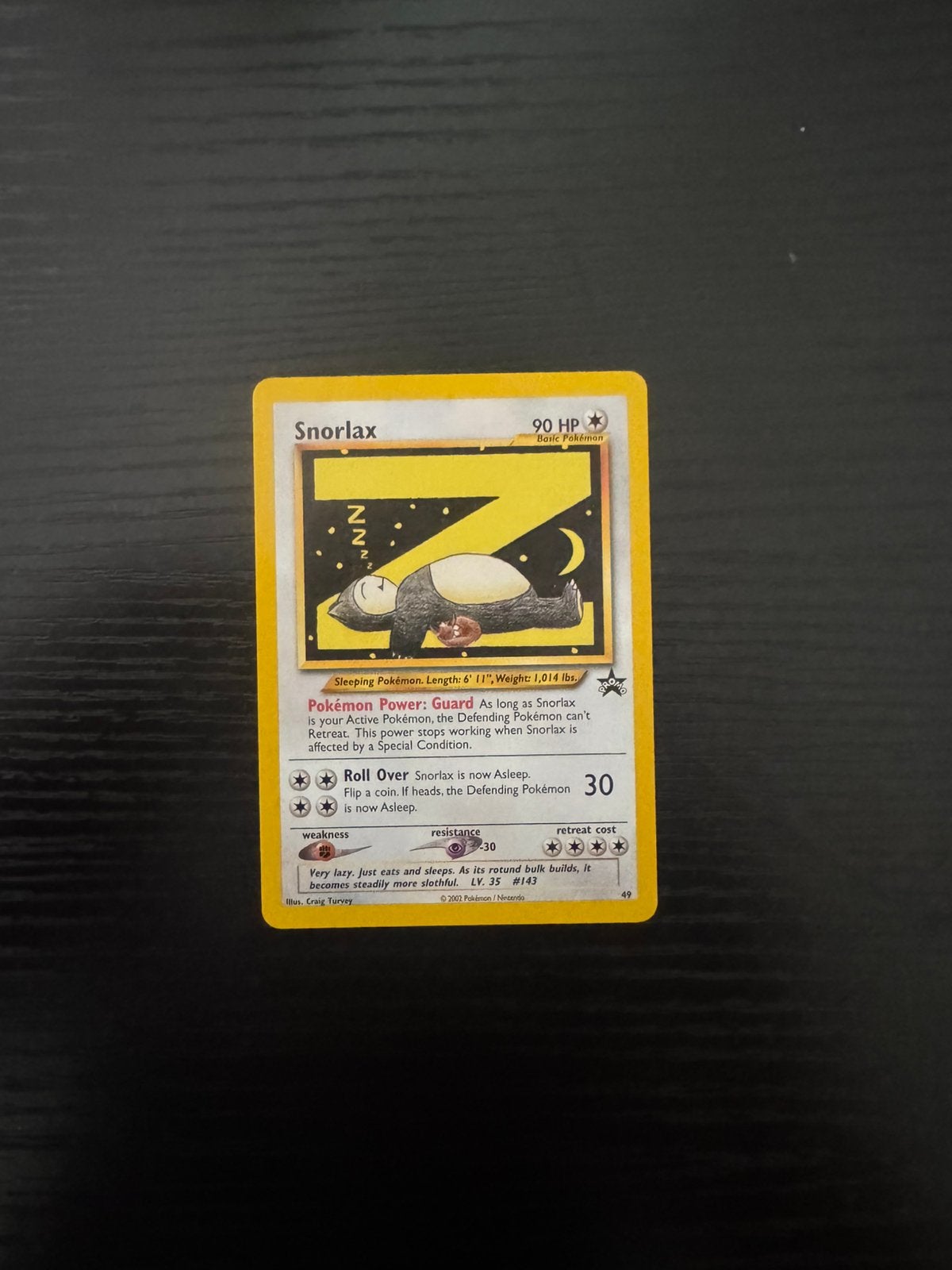Snorlax WOTC promo, Ophalen of Verzenden, Zo goed als nieuw
