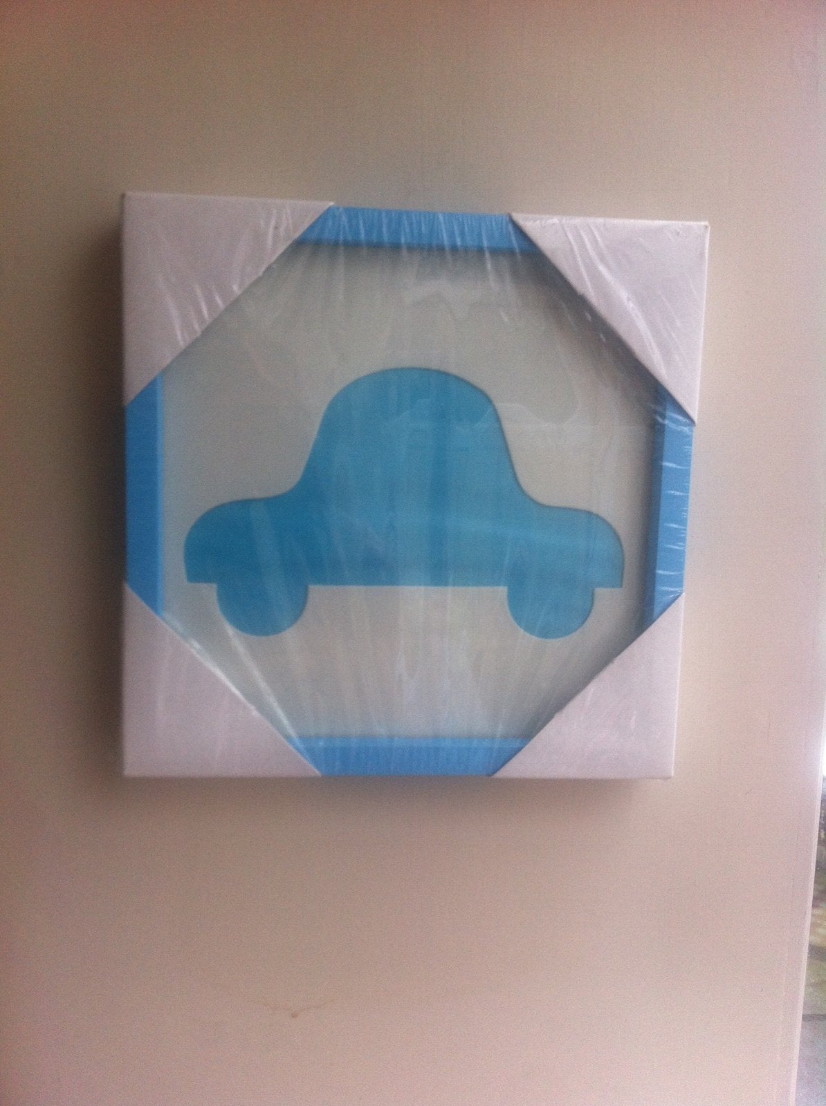 Nieuw houten lijstje met paspartout aan een auto, Kinderen en Baby's, Kinderkamer | Inrichting en Decoratie, Overige merken, Nieuw