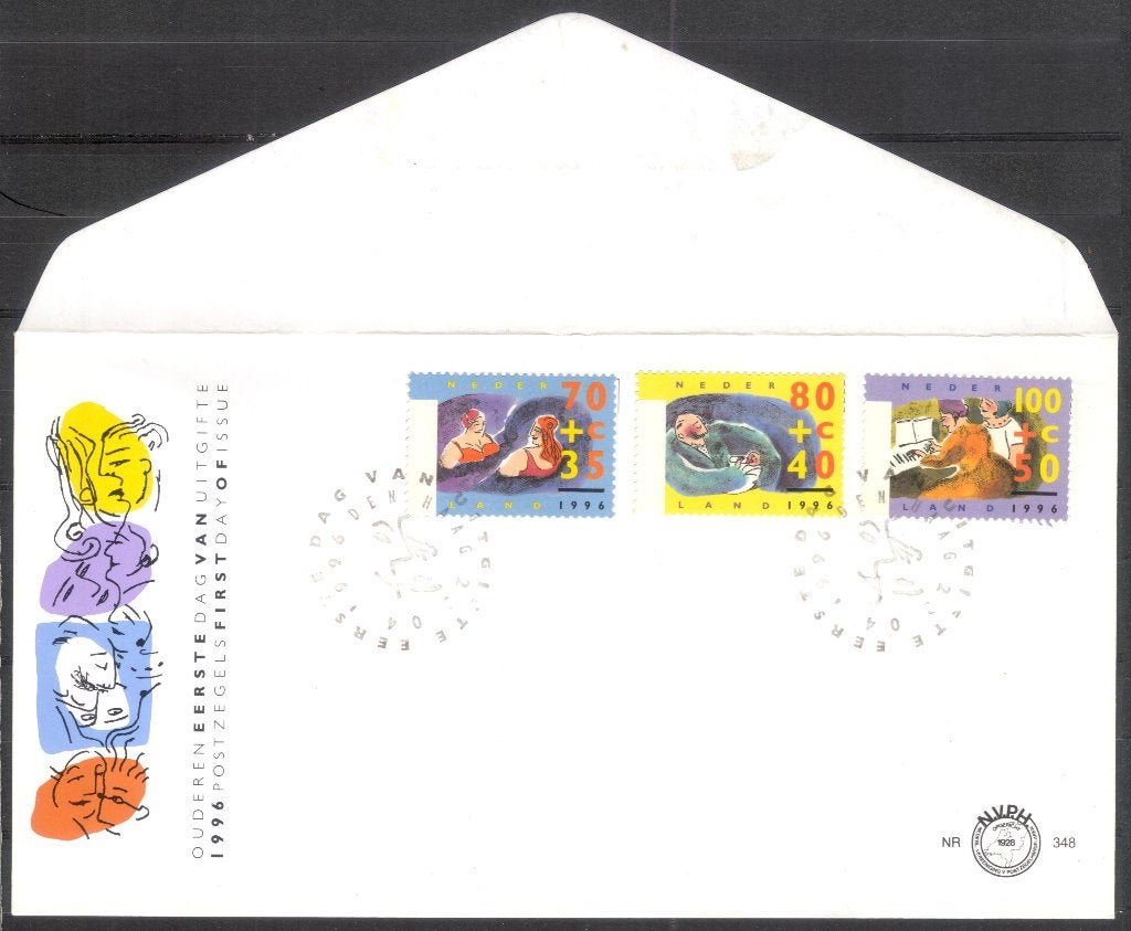 E348 - zomer 1996 - ouderen, Postzegels en Munten, Postzegels | Eerstedagenveloppen, Verzenden, Onbeschreven, Nederland