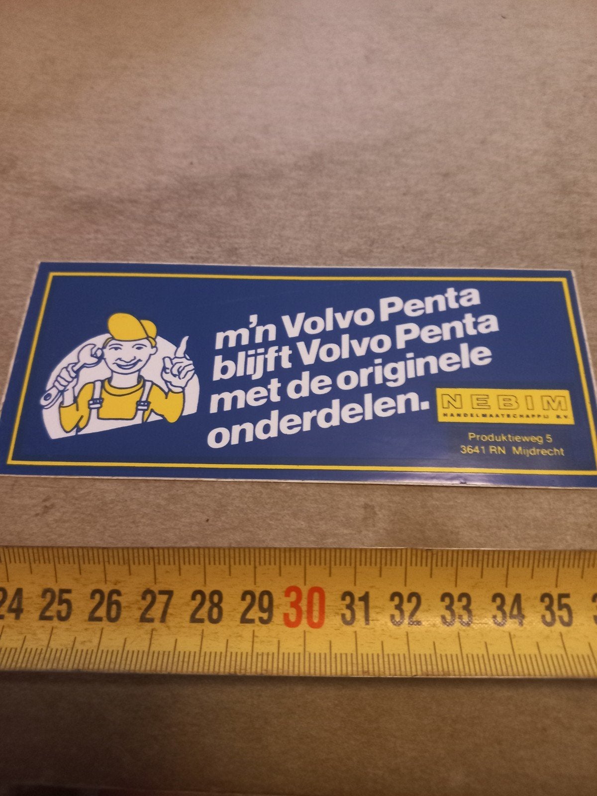 Vintage Volvo Penta Sticker - Originele Onderdelen, Ophalen of Verzenden
