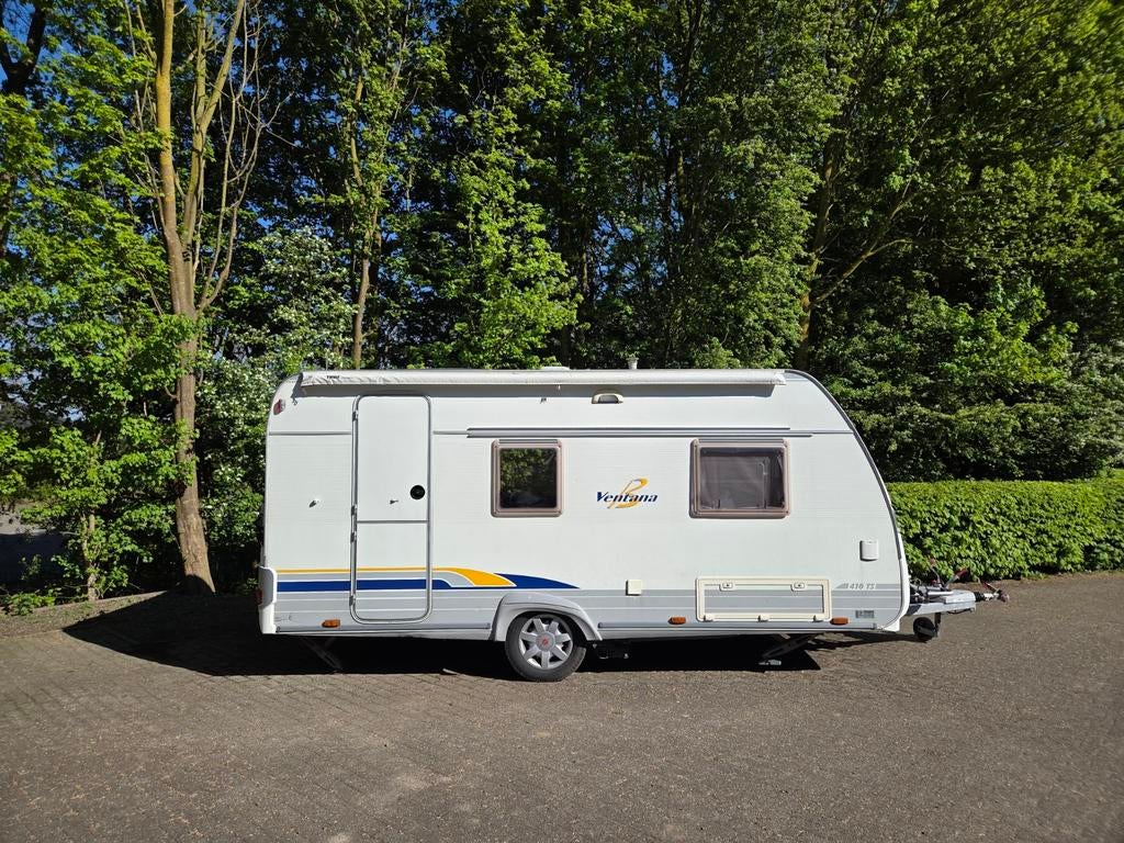 Te koop, complete caravan Bürstner Ventana uit 2003, Caravans en Kamperen, Caravans, Mover, Treinzit, 750 - 1000 kg, Particulier