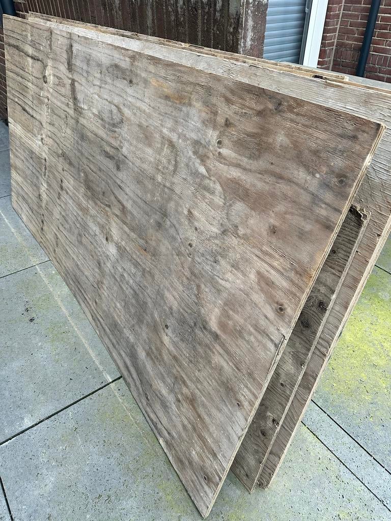 Gratis: 5 underlayment platen 18 mm, Tuin en Terras, Ophalen, Zo goed als nieuw, Hout