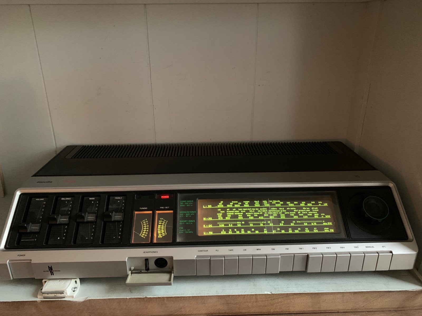 Philips 742 Vintage Wereldontvanger Radio, Ophalen of Verzenden, Gebruikt, Wereldontvanger