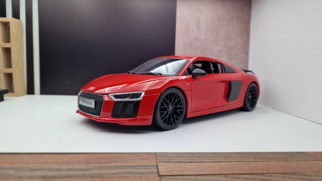 1:18 Audi R8 V10 Plus - Maisto Special Edition - Rood, Ophalen of Verzenden, Zo goed als nieuw, Auto, Maisto