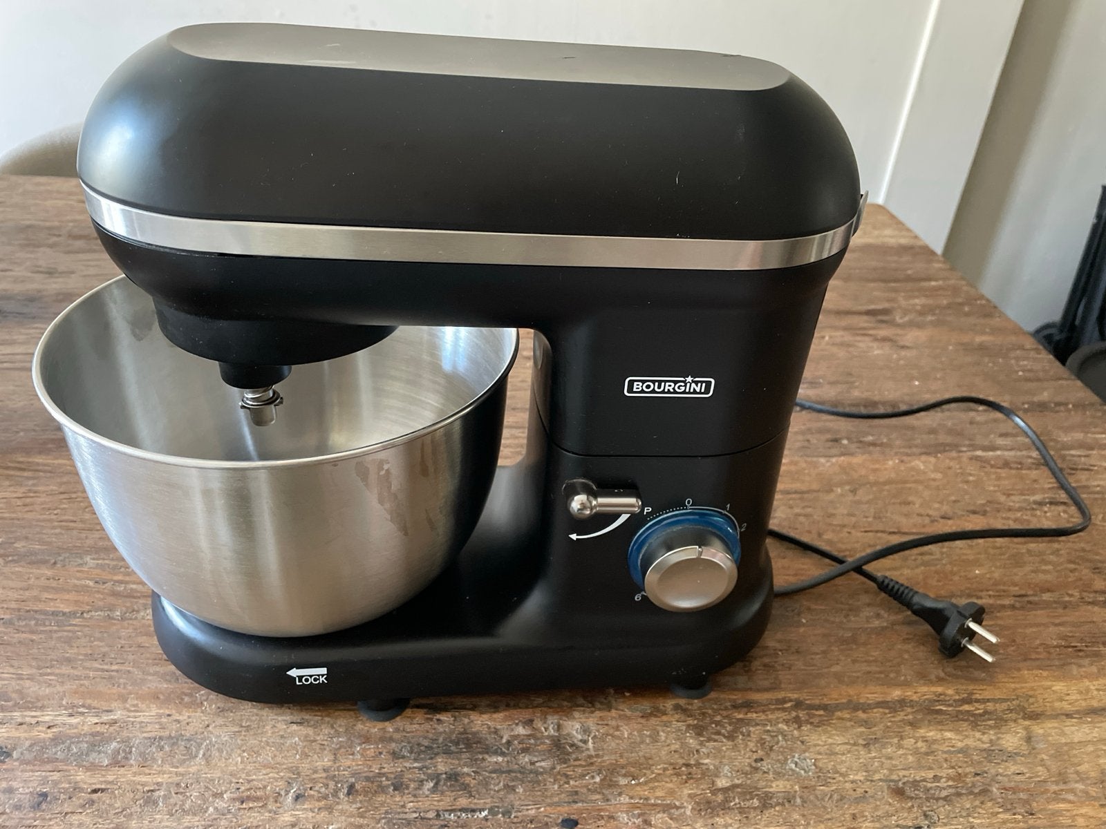 Bourgini Keukenmachine Zwart - Met kom en 2 opzetstukken, Witgoed en Apparatuur, 4 liter of meer, Gebruikt, 3 snelheden of meer