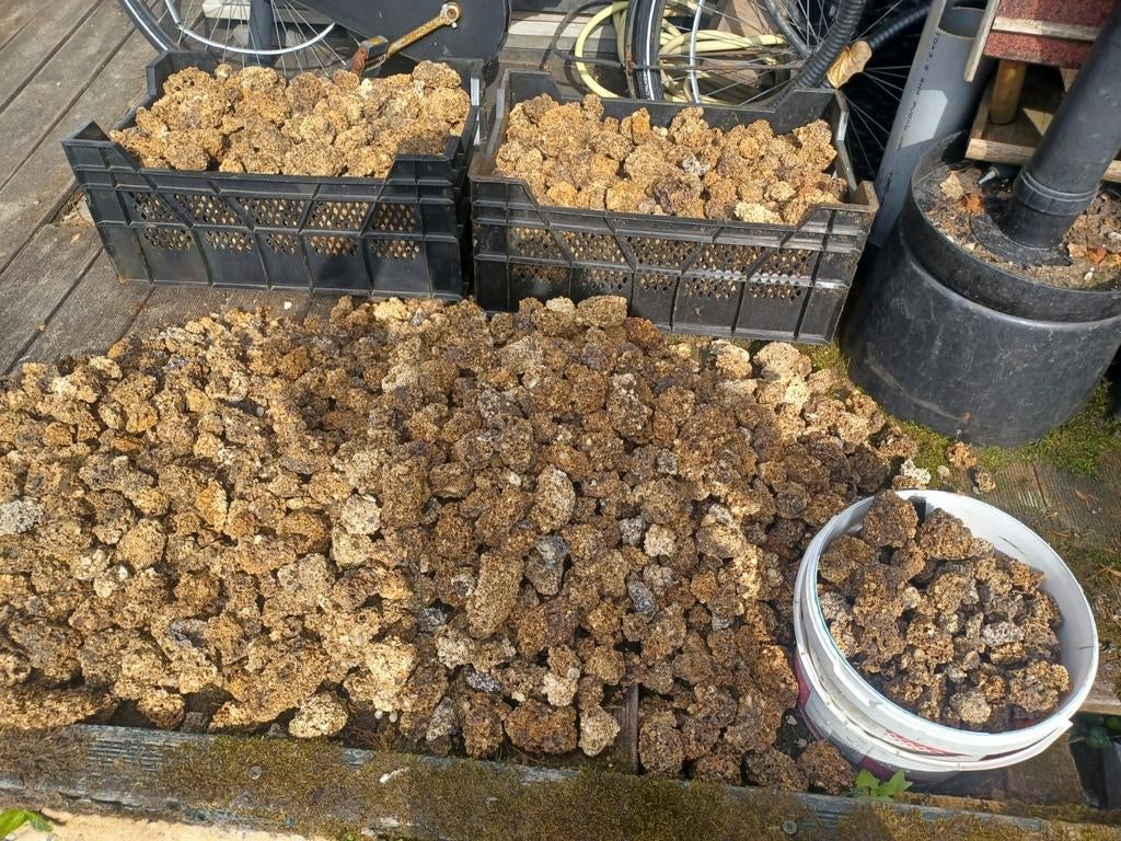 Oas Biorock filtermateriaal, Ophalen