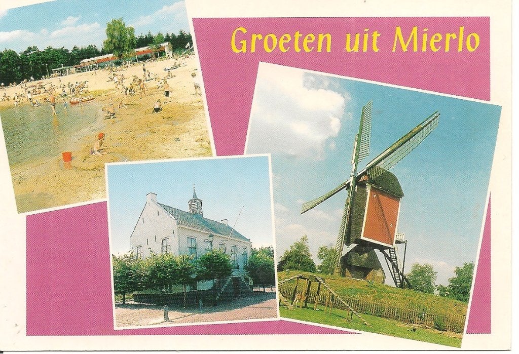 Groeten uit Mierlo - Strand, Raadhuis, Molen, Verzamelen, Ophalen of Verzenden, 1980 tot heden, Ongelopen, Noord-Brabant