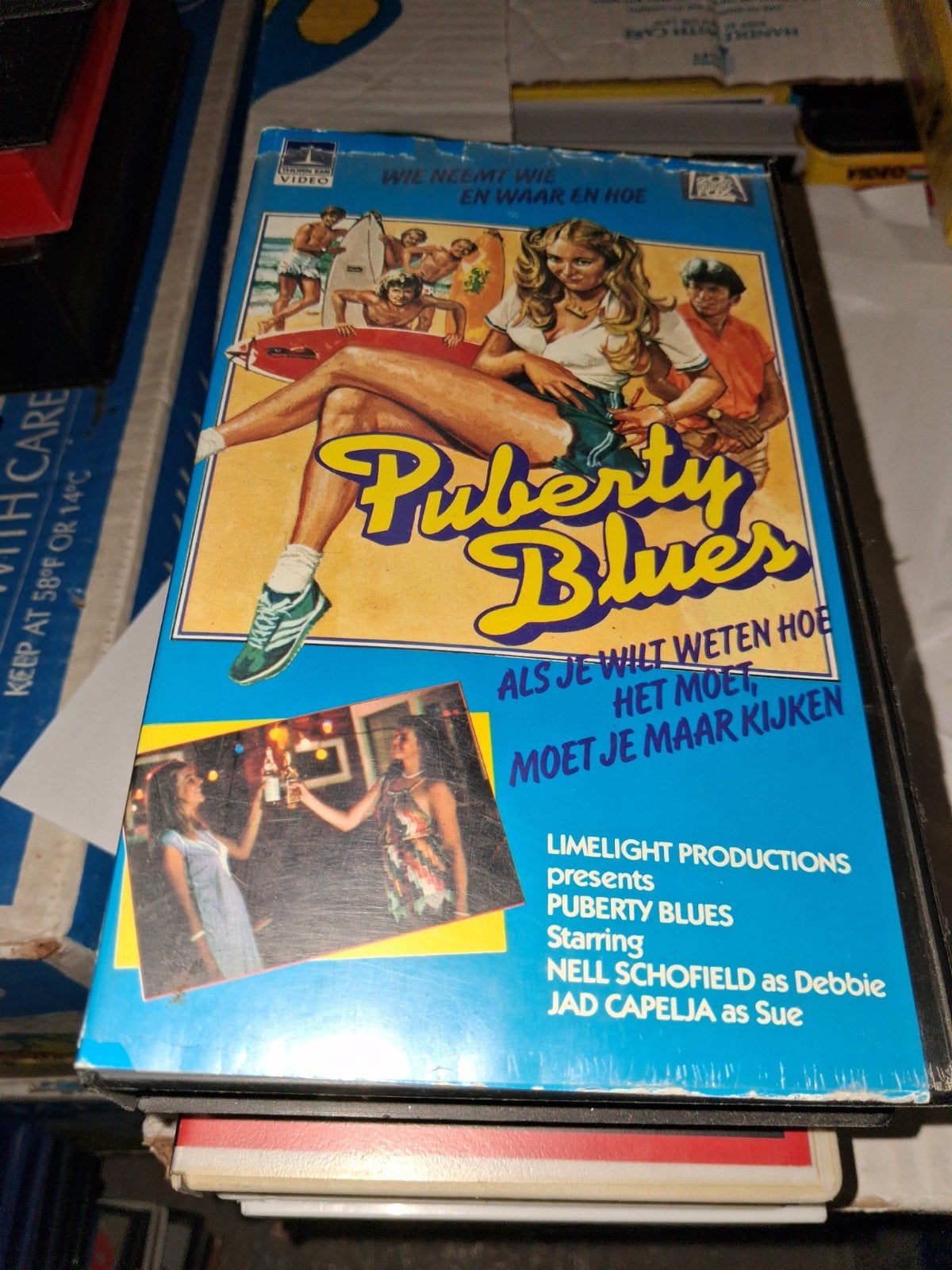 Vhs ex-rental  - Puberty Blues, Vanaf 16 jaar, Ophalen of Verzenden, Gebruikt, Horror