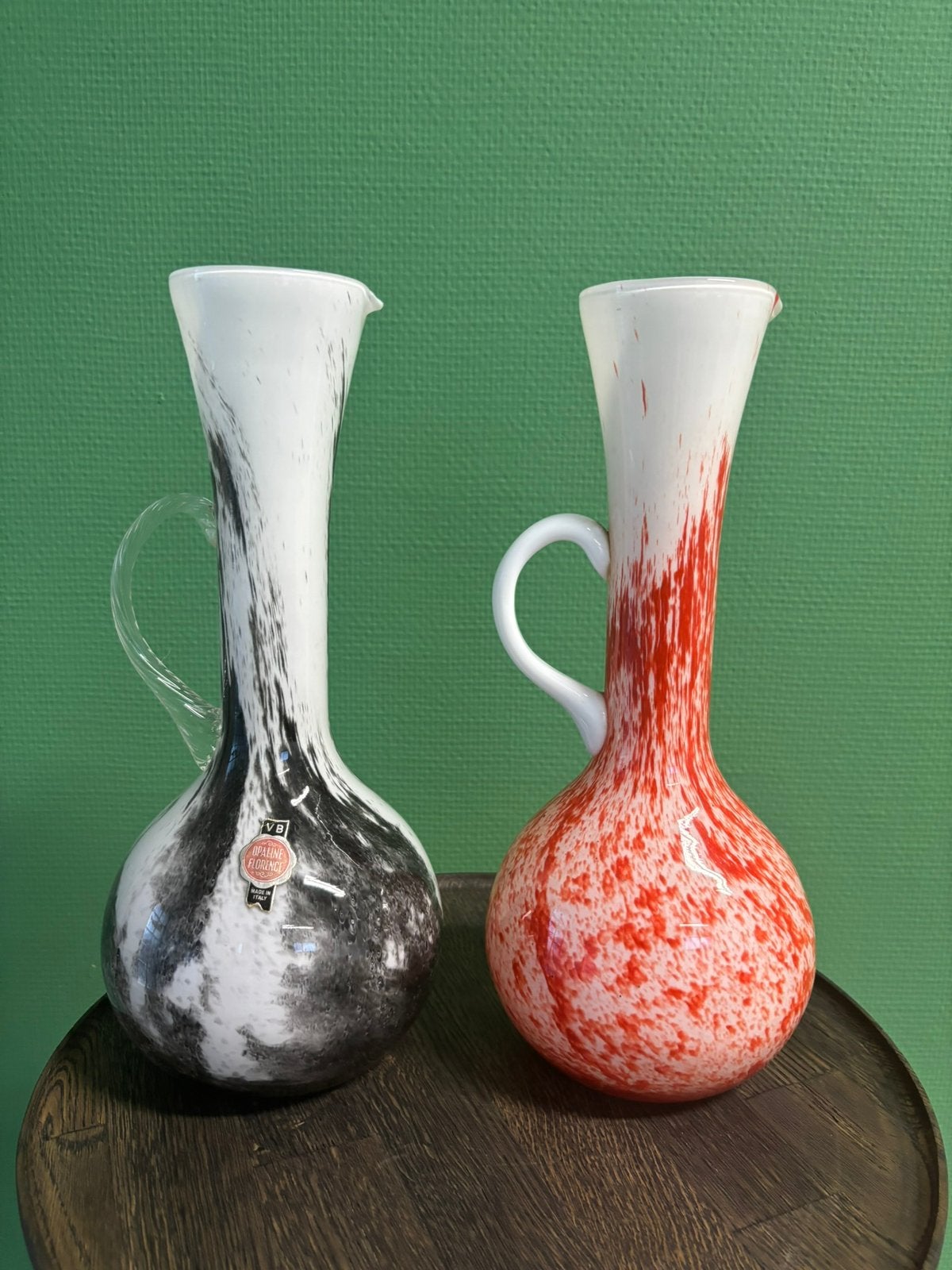 Antieke italiaanse vazen Opaline Firenze, Ophalen of Verzenden