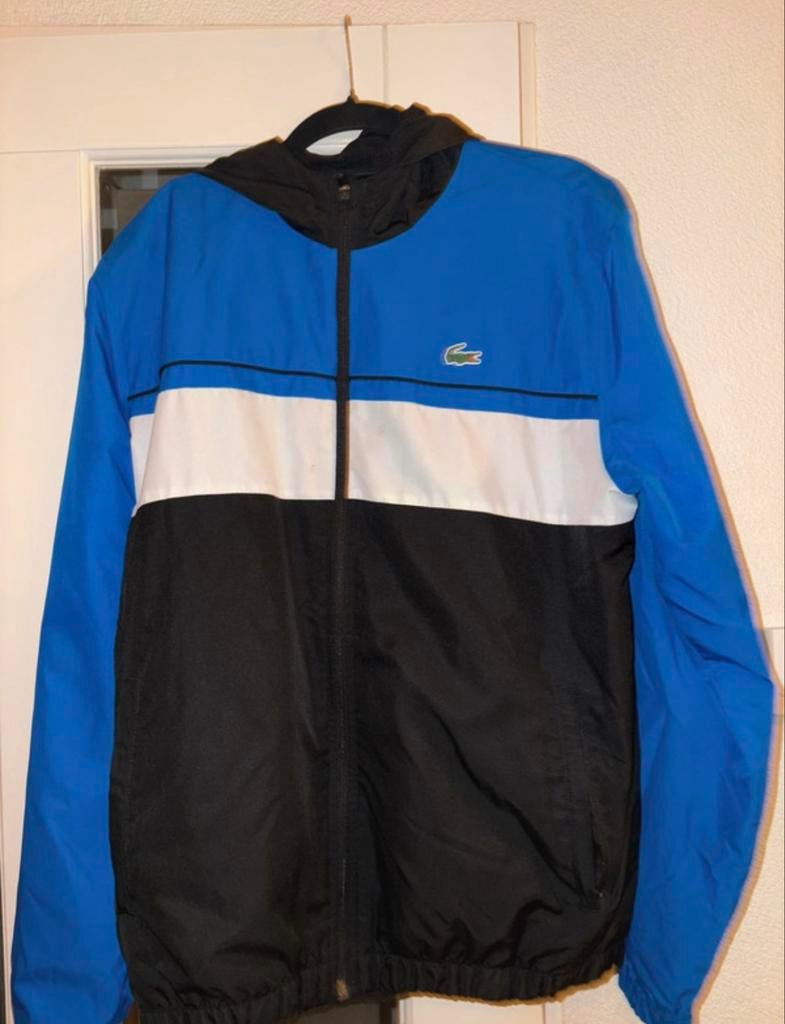 Lacoste Windjack - Blauw, Zwart, Wit, Ophalen of Verzenden, Zo goed als nieuw, Maat 48/50 (M), Blauw