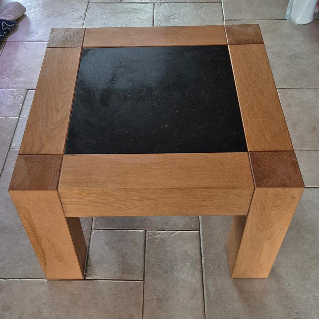 Leisteen bijzettafeltje, Ophalen, Vierkant, 55 tot 75 cm, 45 tot 60 cm