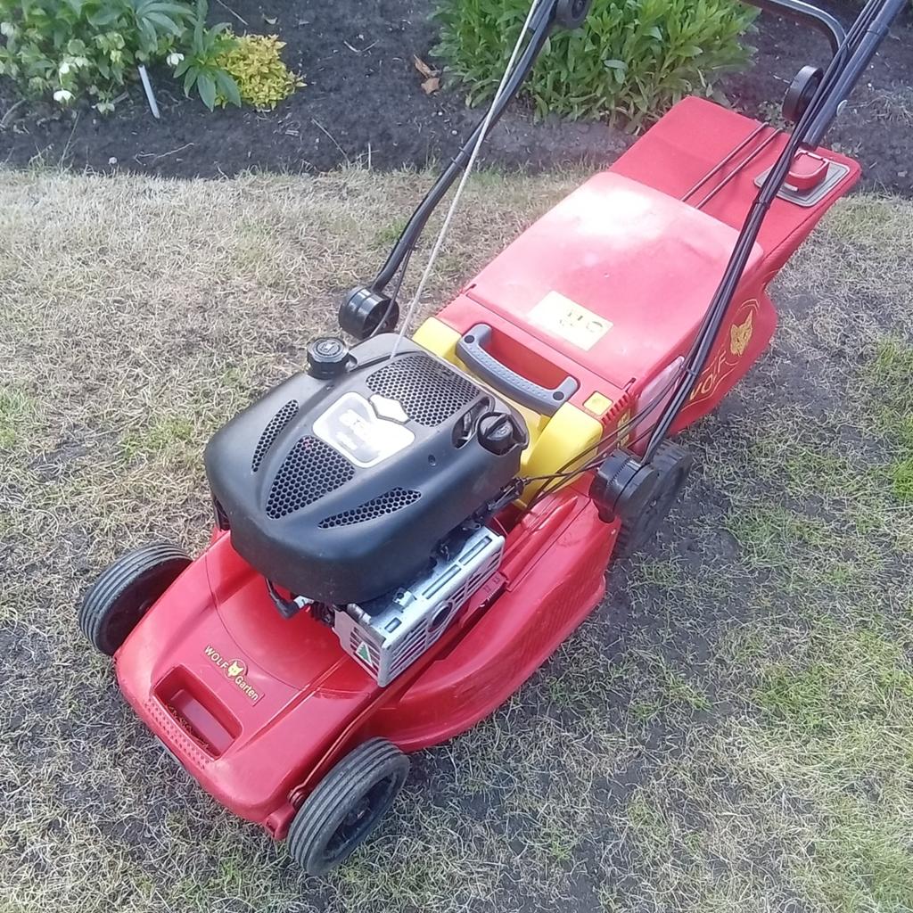 GRASMAAIER WOLF GARTEN ZELFRIJDEND BENZINE MAAIER, Ophalen, Cirkelmaaier, Gebruikt, 40 t/m 49 cm