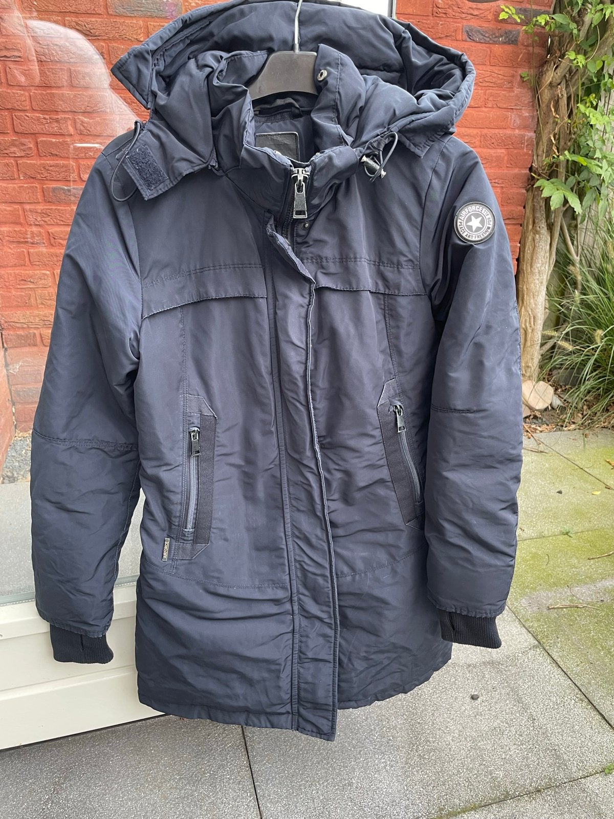 Airforce winterjas donkerblauw maat XS, Ophalen of Verzenden, Zo goed als nieuw, Maat 34 (XS) of kleiner, Blauw