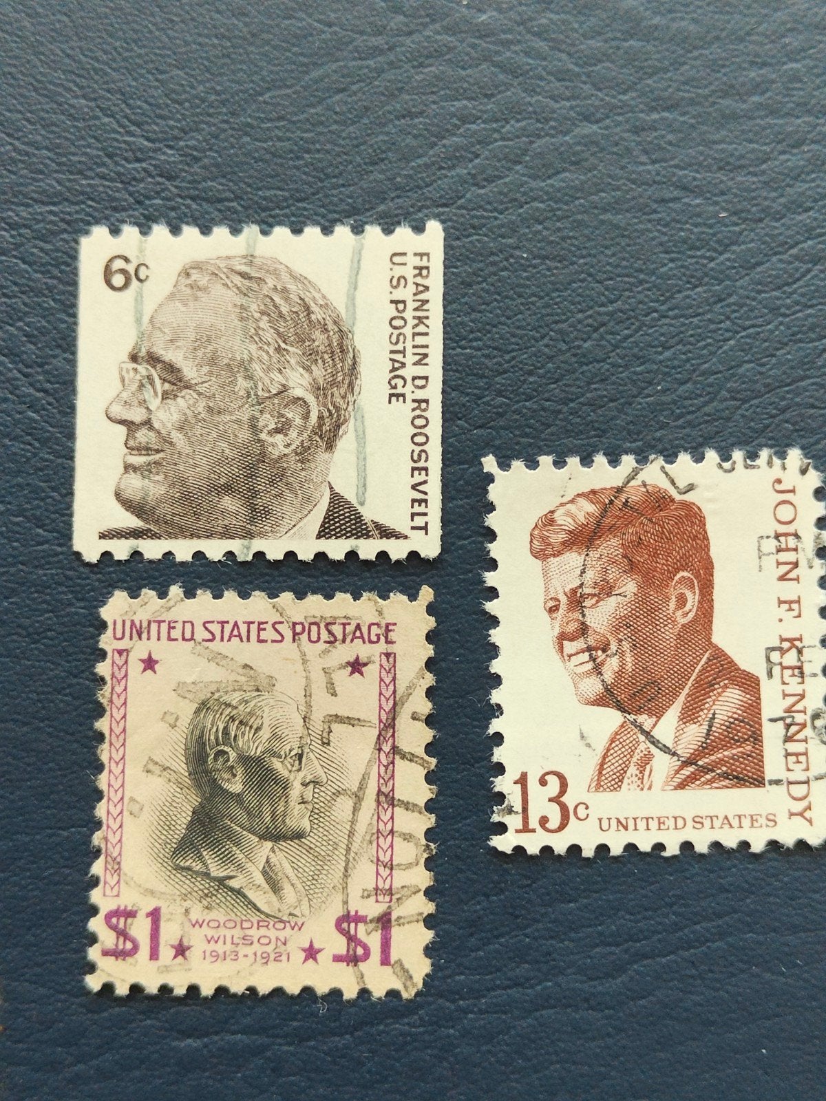 Amerikaanse postzegels: Roosevelt, Wilson, Kennedy, Ophalen of Verzenden, Gestempeld, Noord-Amerika